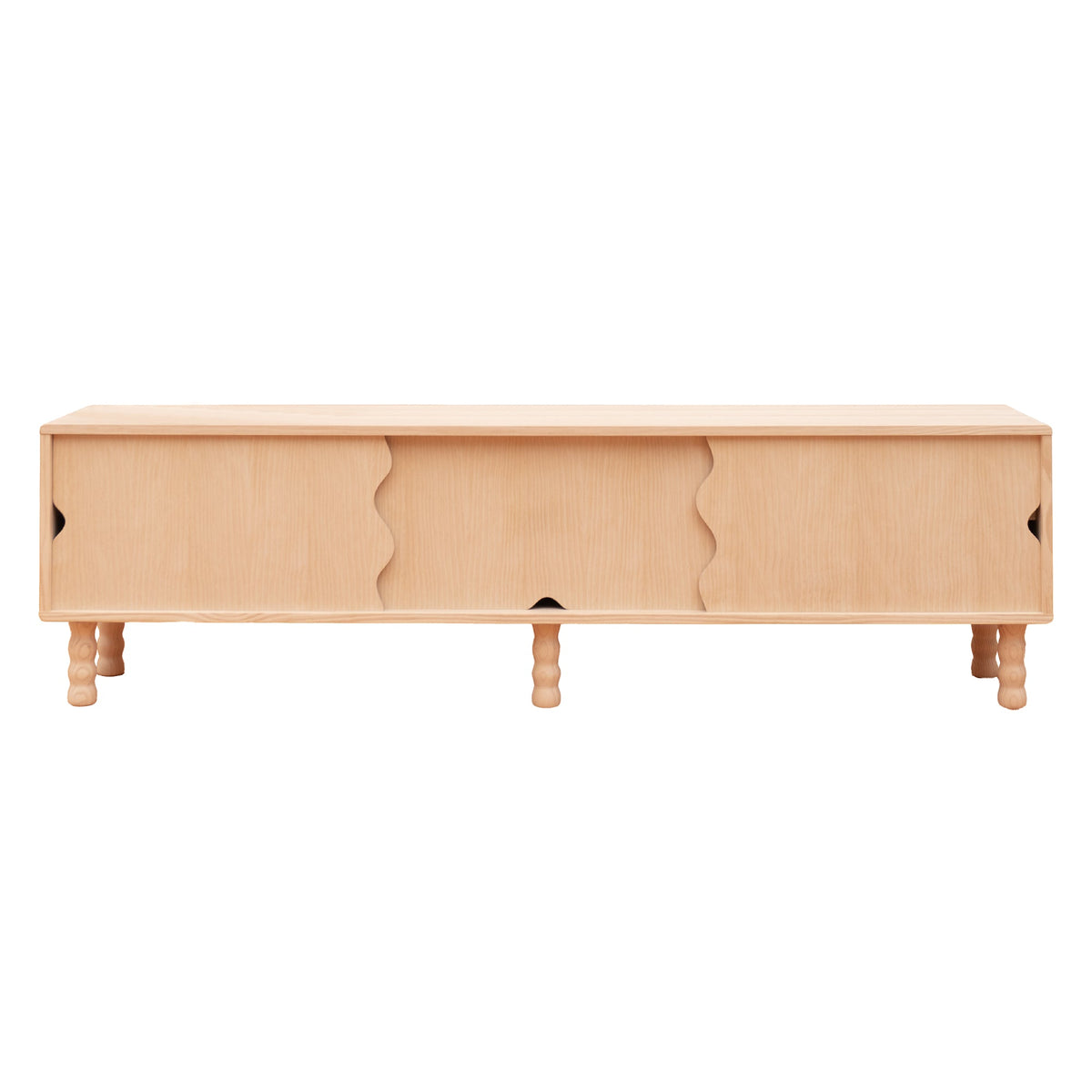 Naan Furniture TV meubel Malaret - Natuurlijk grenen ongelakt - 3 deuren - 180 cm