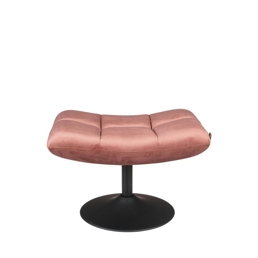 BAR - Repose-pieds en velours vieux rose