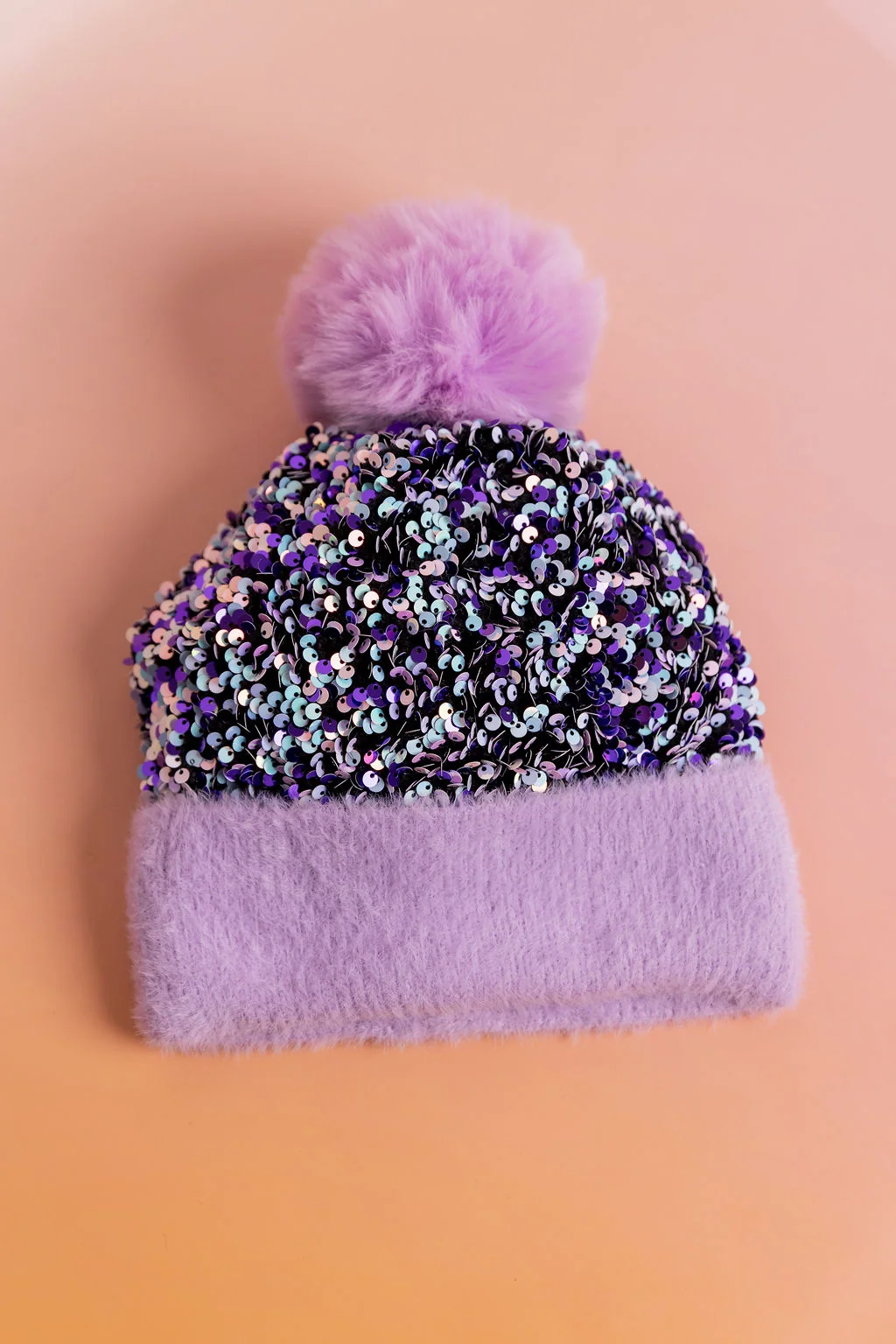 Glitzy Beanie in Lilac