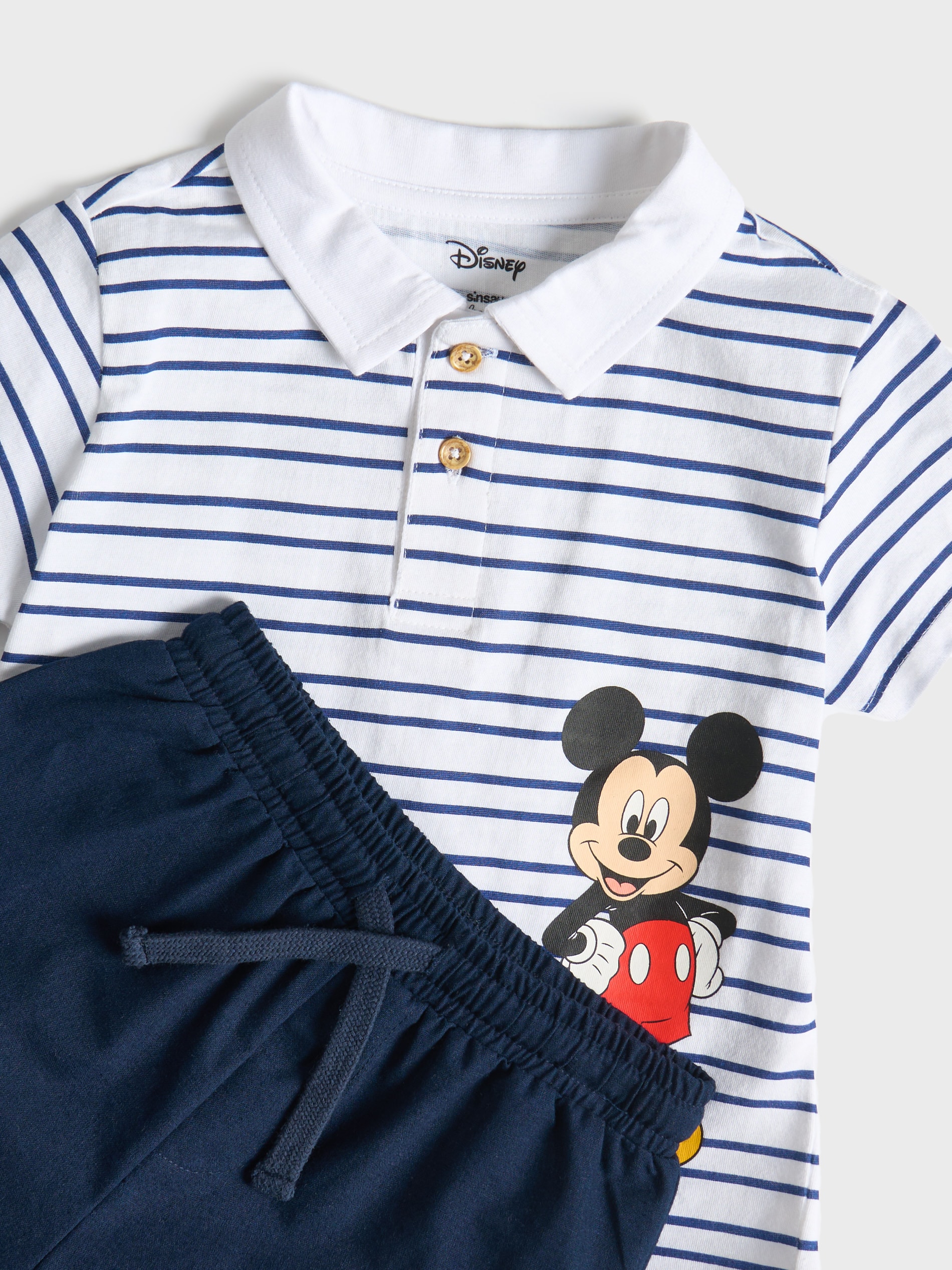 Bawełniany komplet: koszulka i szorty Mickey Mouse