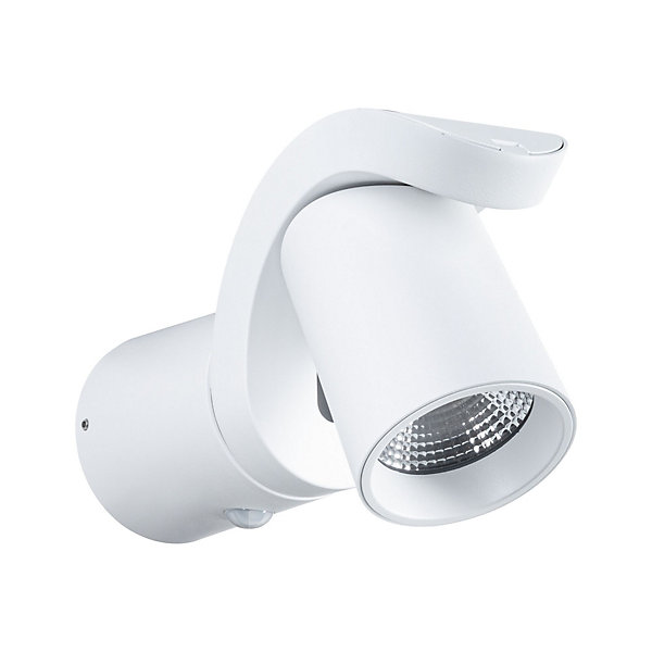 Applique d'extérieur LED Cuff Détecteur de mouvement crépusculaire (IR) IP44 76x217mm 3000K 10W 700lm 230V 70 Blanc Aluminium