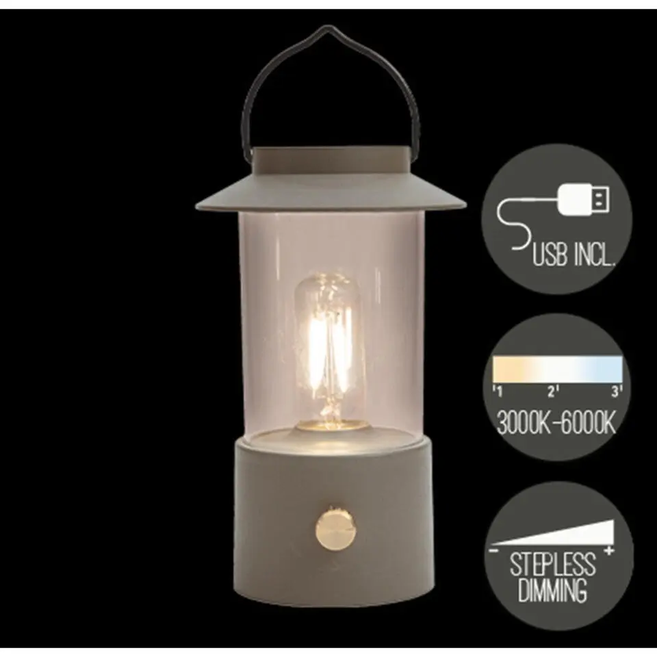 Anna Collection Camping tafellamp - groen - binnen en buiten