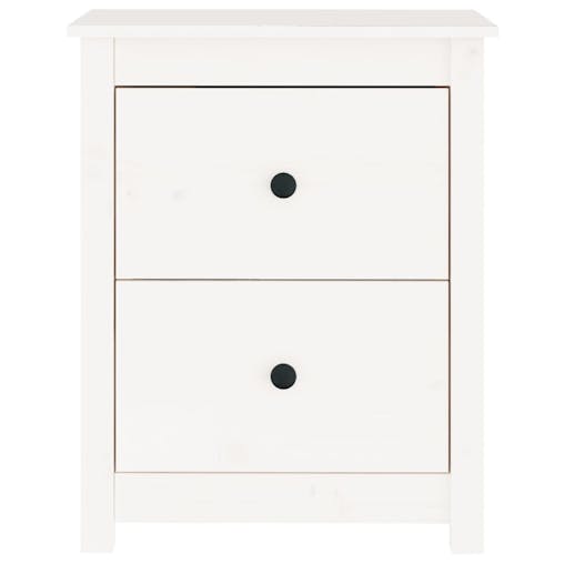 NNEVL Bedside Cabinets 2 pcs White 50x35x61.5 cm Solid Wood Pine