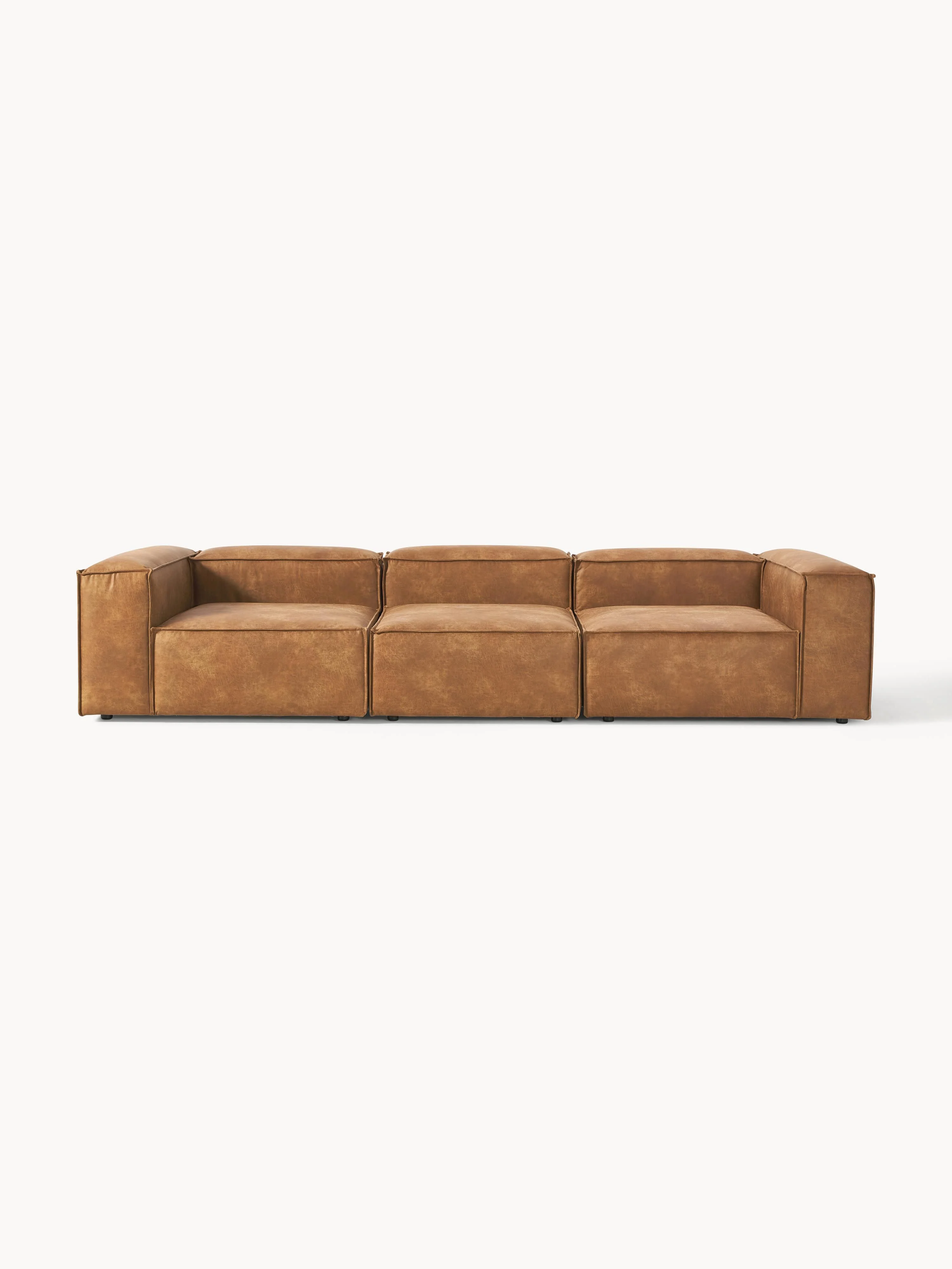 Modulares Sofa Lennon (4-Sitzer) aus recyceltem Leder