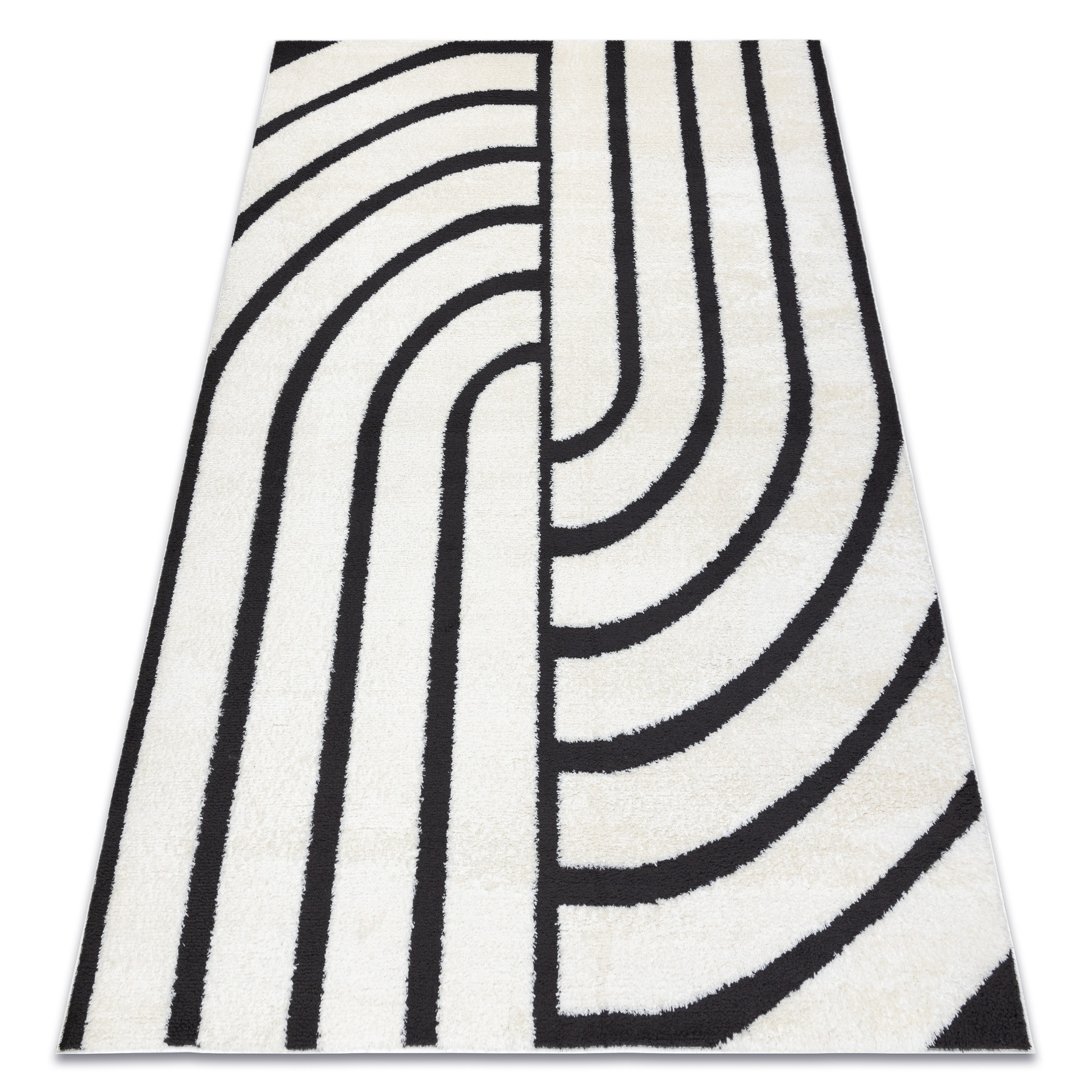 Dywan MODE 8631 geometryczny krem / czarny 120x170 cm