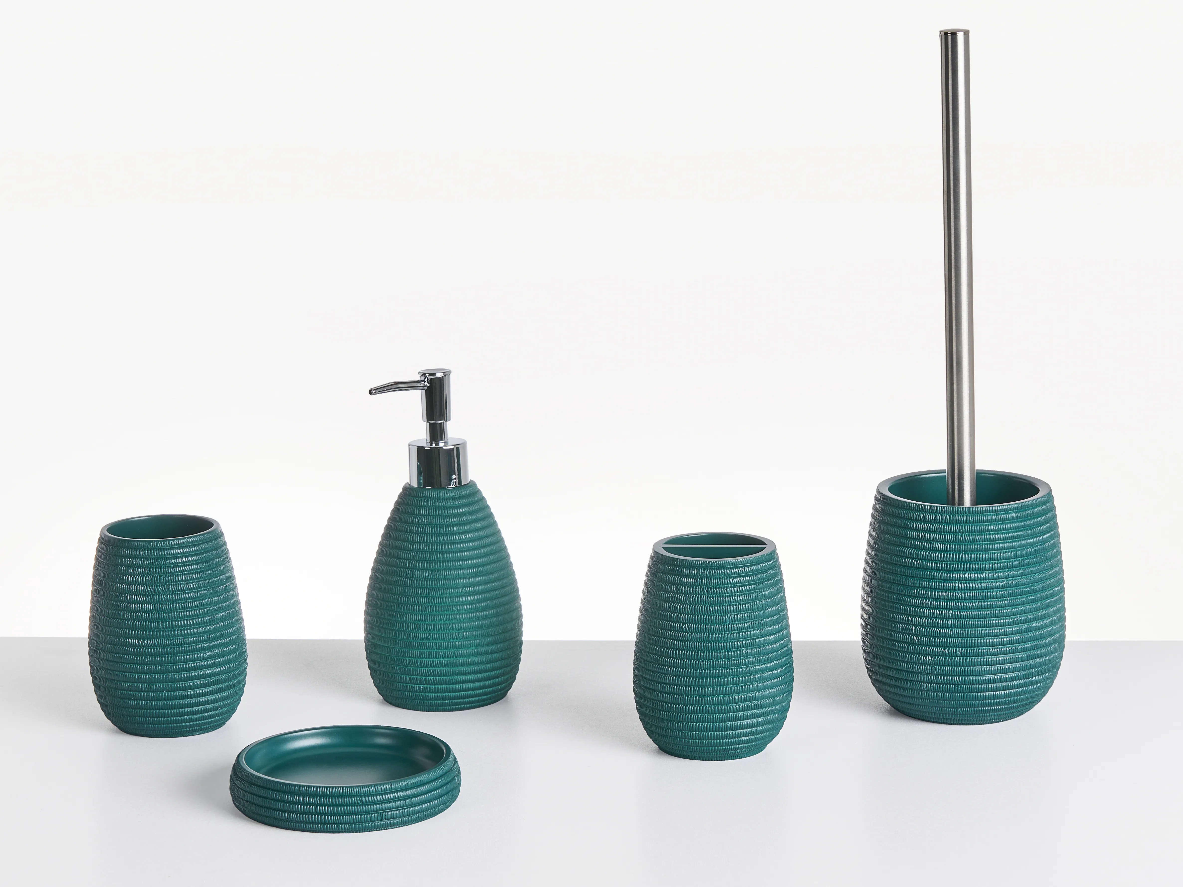 5-Piece Bathroom Accessories Set QUILCA Teal