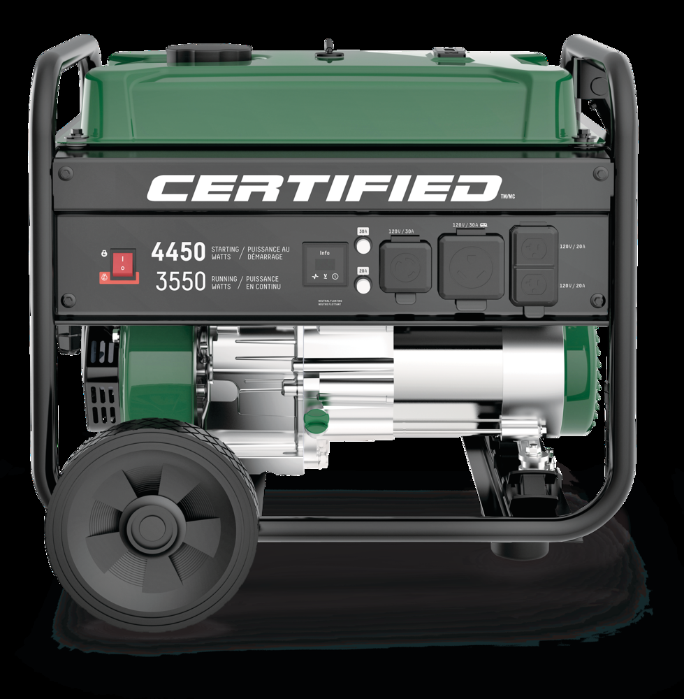 Certified 3550/4450 Watt Portable Gas Generator