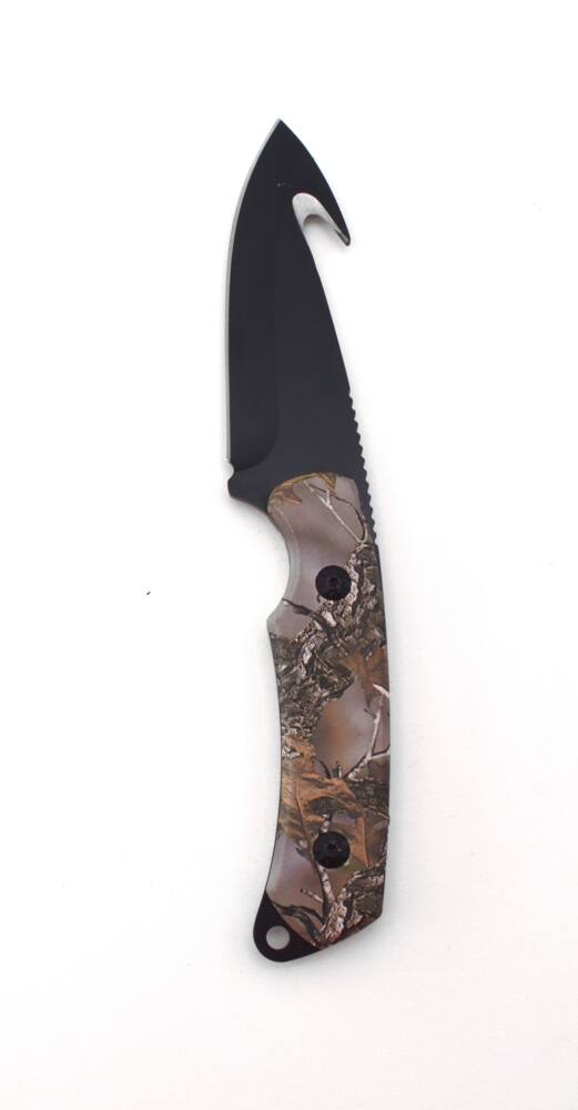 Yukon Gear Camo Gut Hook Hunting Knife w/ sheath