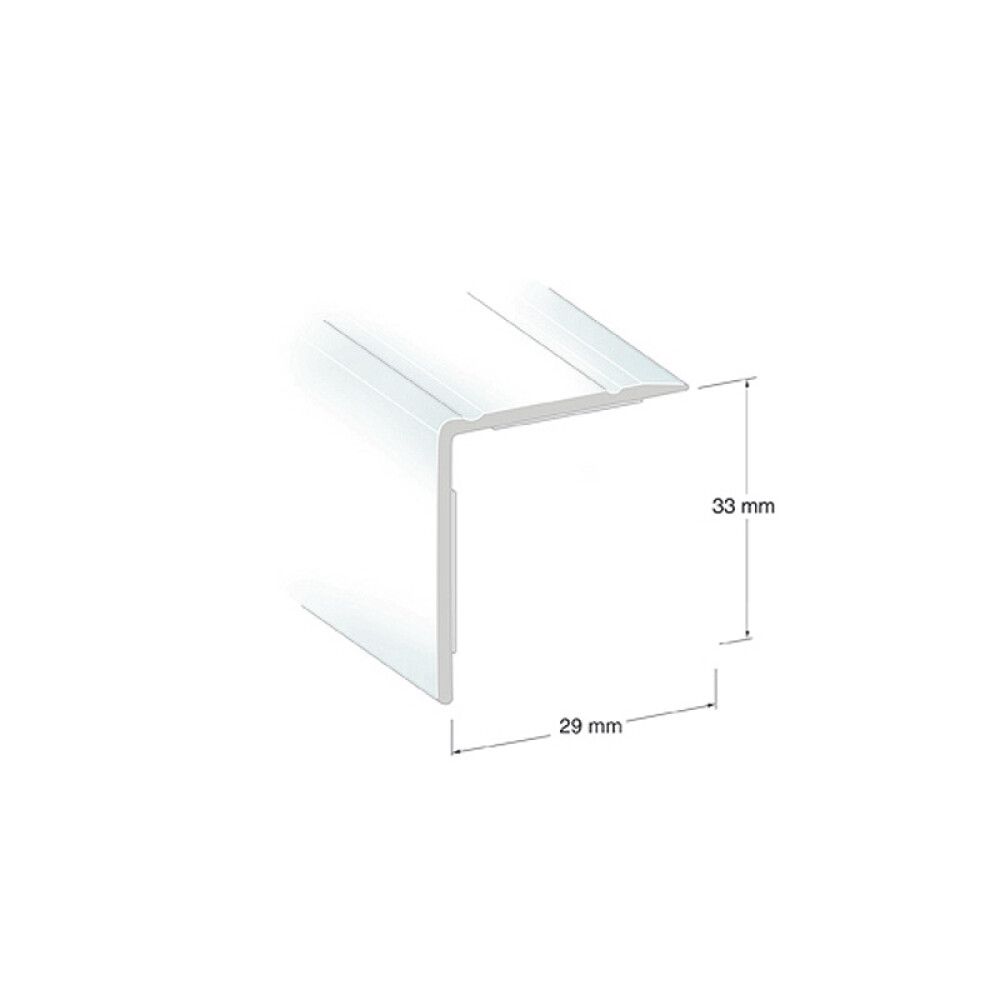 TRAPPENESE LUNDBERGS STANDARD HVIT ALUMINIUM 29X33X2000MM