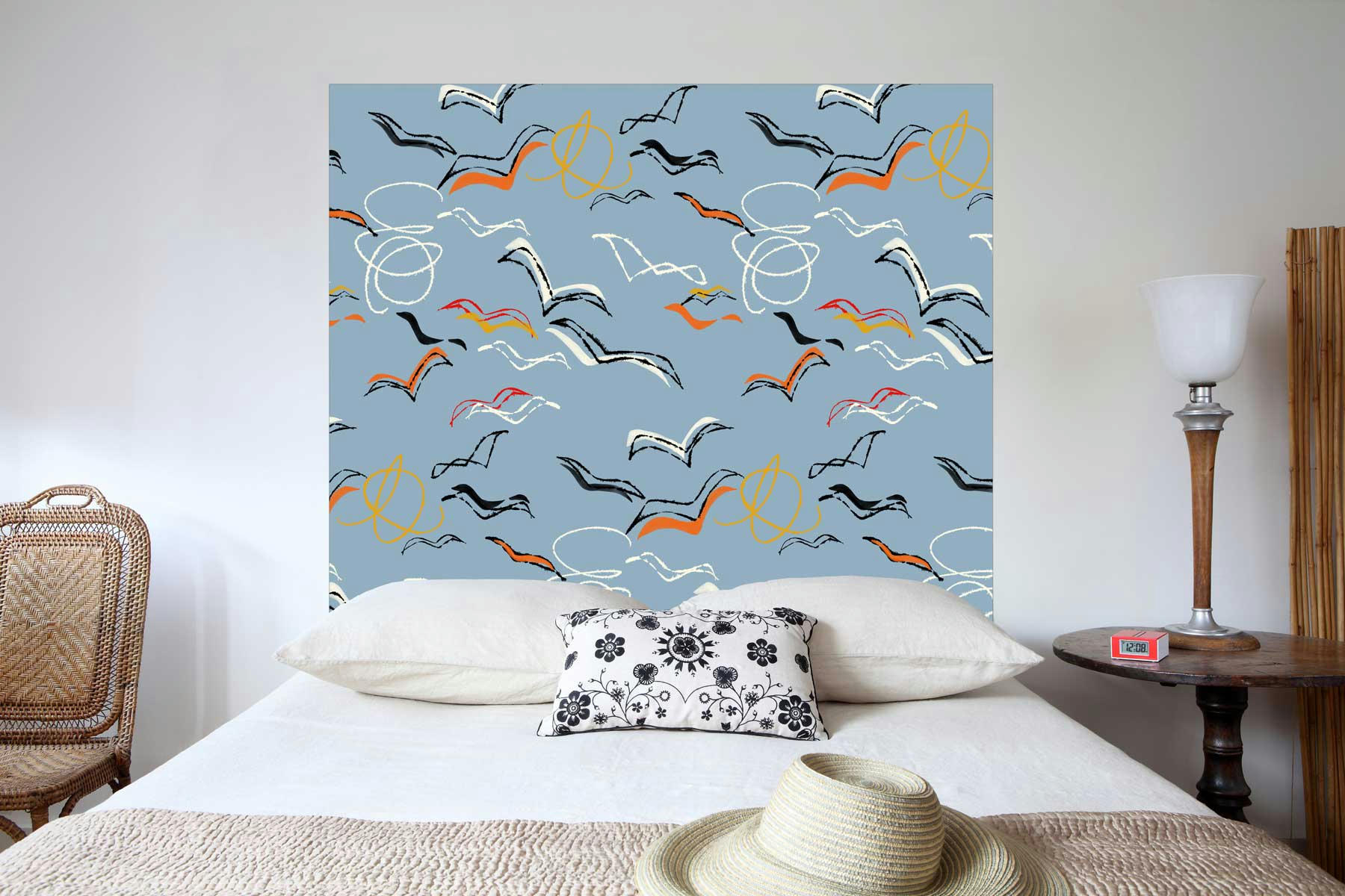 GOÉLANDS - Tête de lit en tissu sans support en bois 160*140 cm