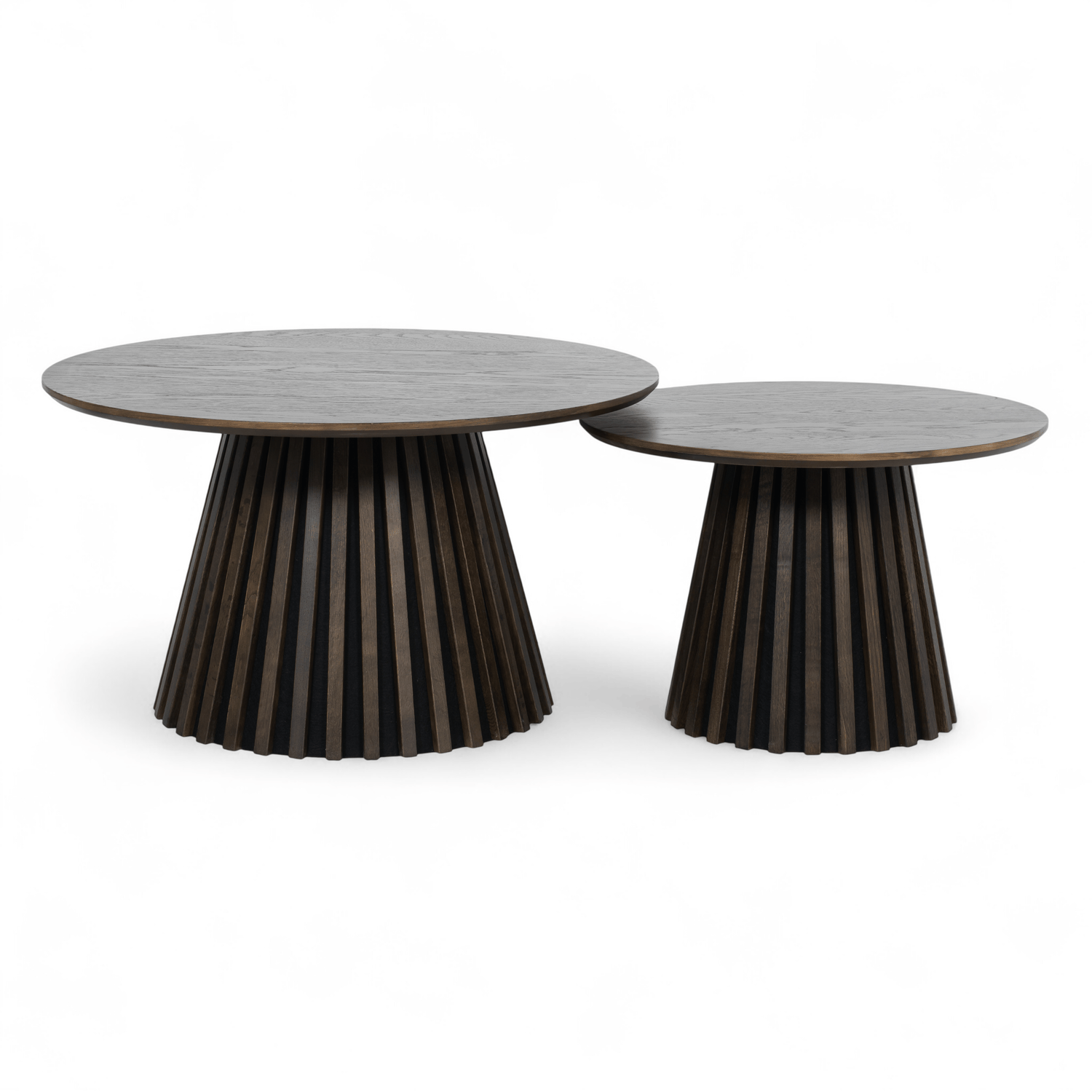 Furnhouse salontafel set Svendborg - Gerookt eikenhout - Ø 60/80 cm