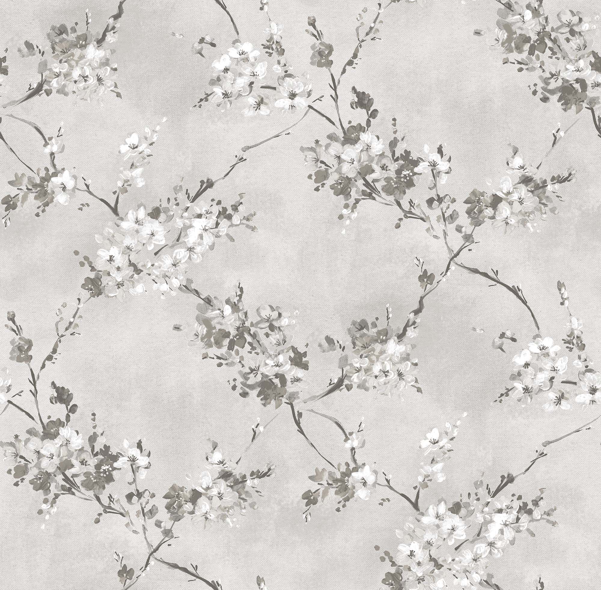 Sanders & Sanders behang bloemen grijs - 53 cm x 10 m - 640388