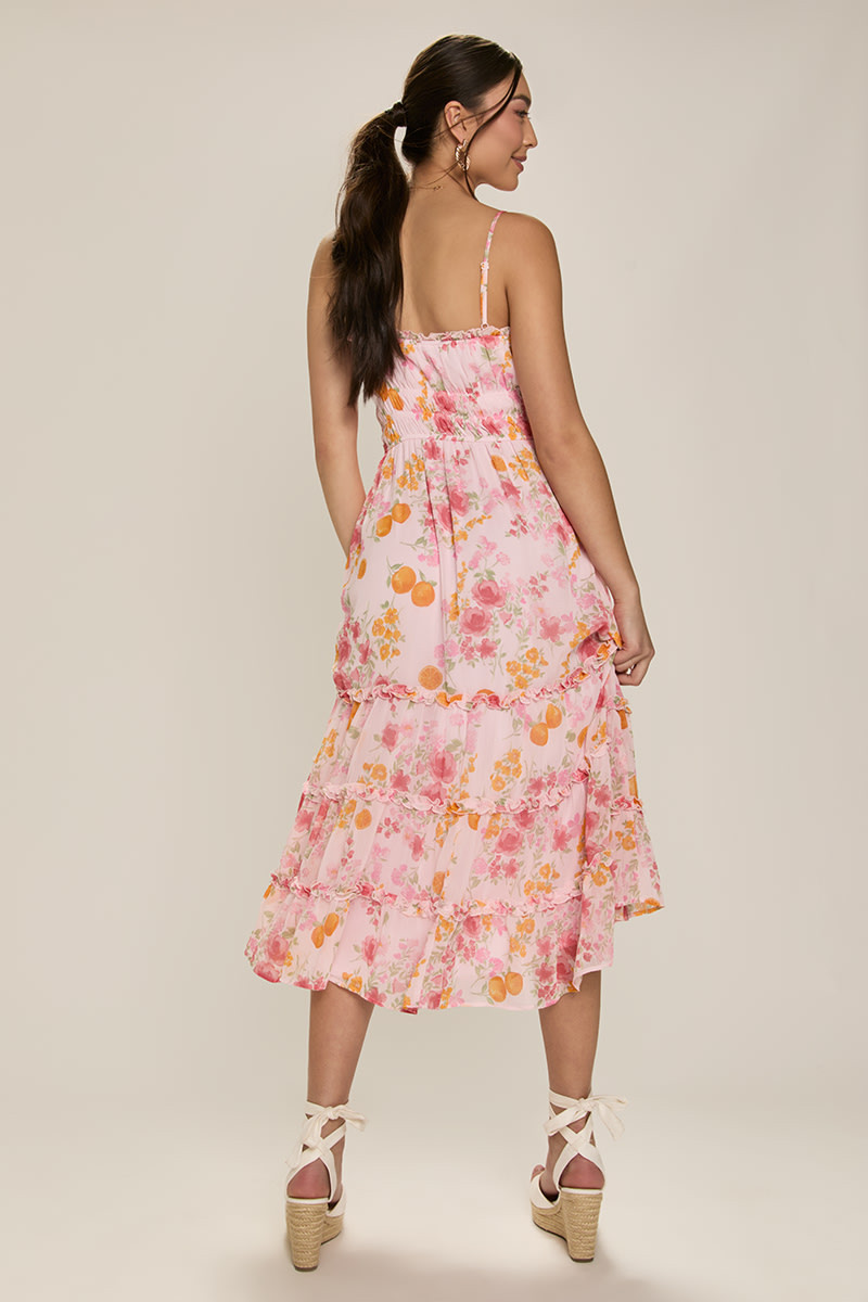 Aurora Ruffle Tiered Midi Dress