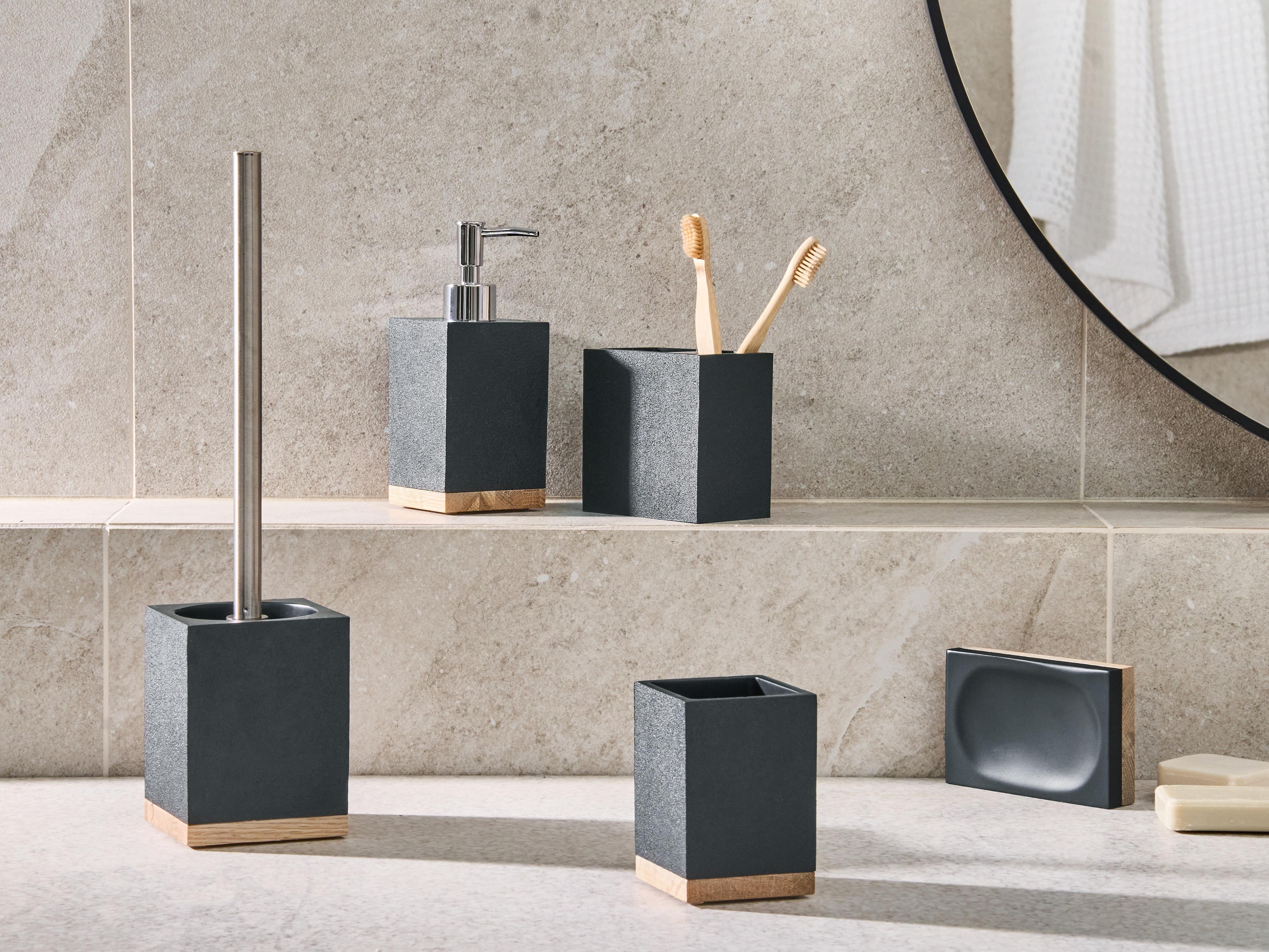 5-Piece Bathroom Accessories Set TAPICHE Black