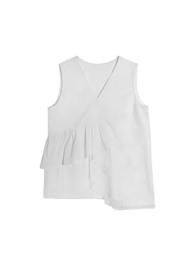 Layered vest top with draping details - 25SRT047A