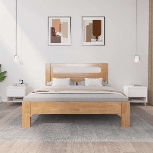 NNEVL Bedside Tables 2 pcs White 50x46x50 cm Engineered Wood