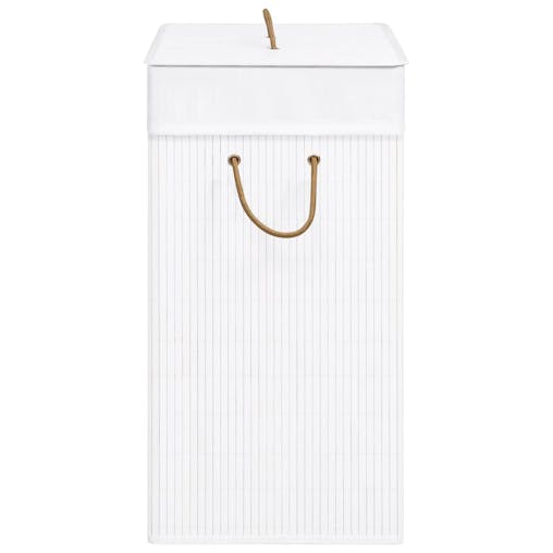 NNEVL Bamboo Laundry Basket White 83 L