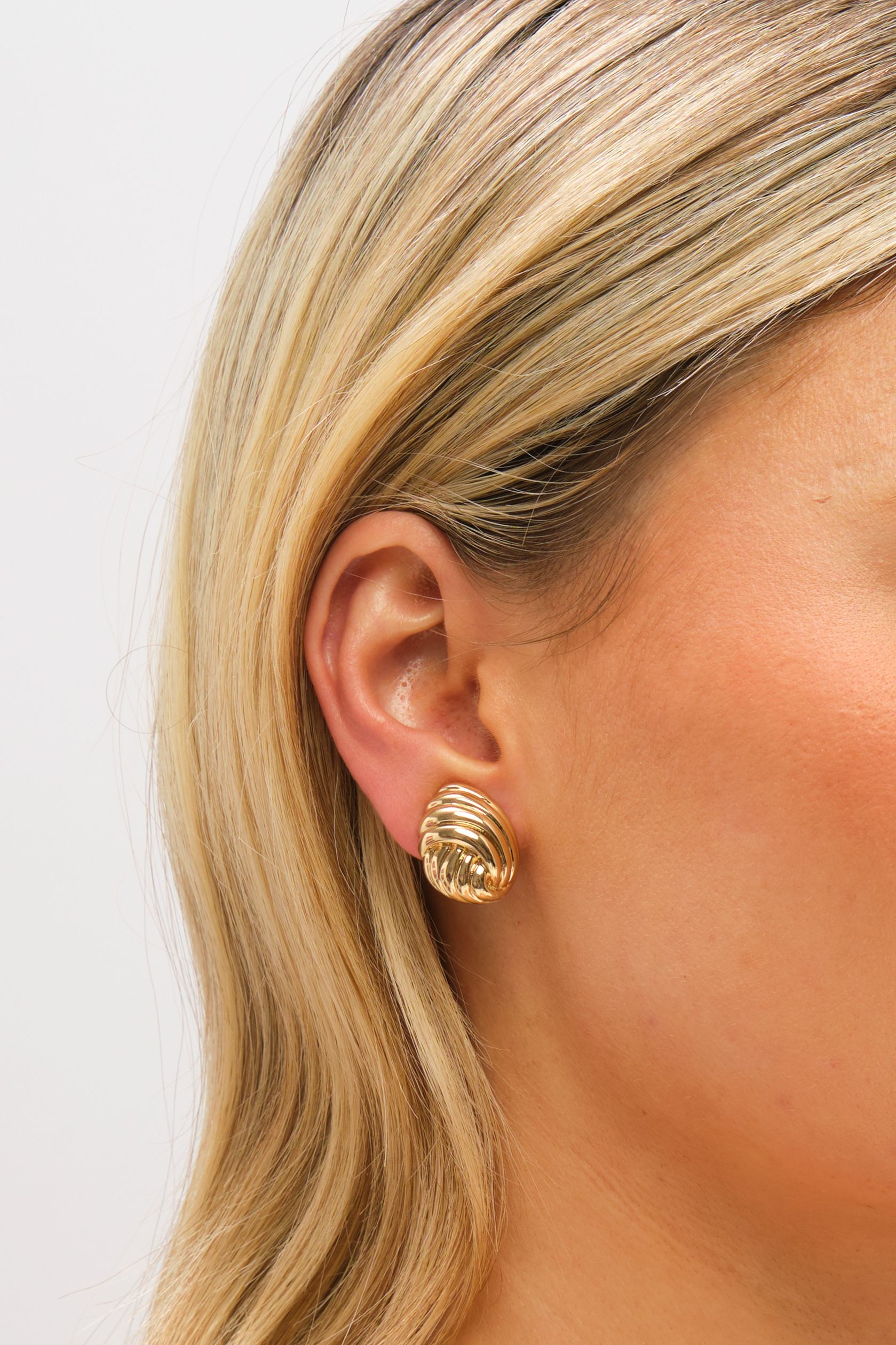 Jon Richard Gold Plated Shell Clip Earrings
