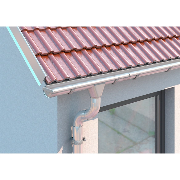 Fallrohrbogen »Dachentwässerung«, Aluminium, Länge: 8 cm