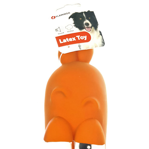 Jouet latex Tipsy saucisse brun taille D 8 cm par30.5 cm pour chien