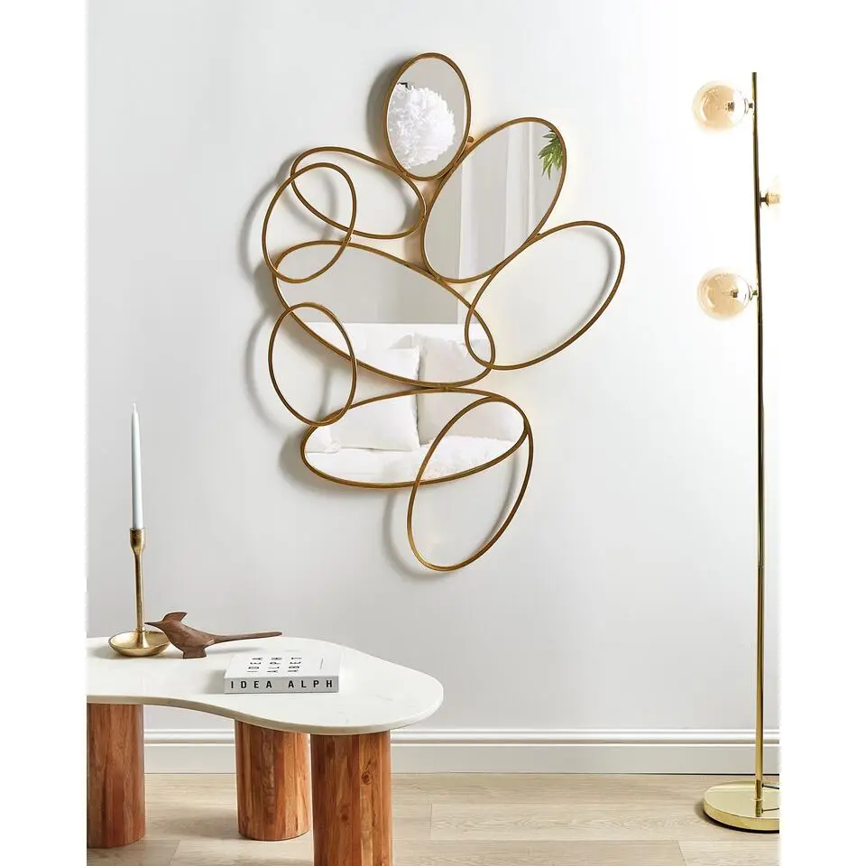 DECIZE - Wandspiegel - Goud - 113 x 77 cm - Metaal