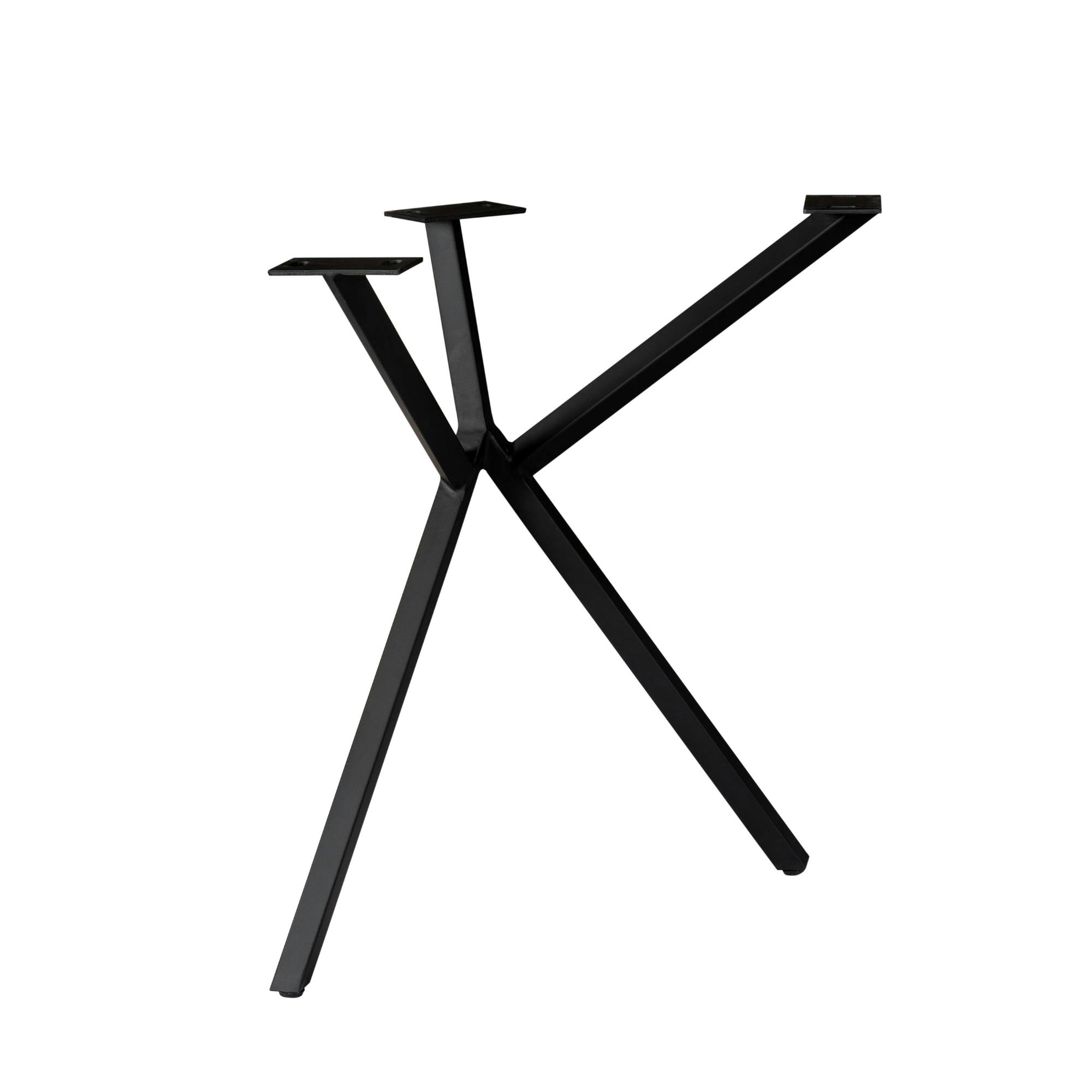 Pieds de table en métal noir pour table rectangulaire (lot de 2) RALF