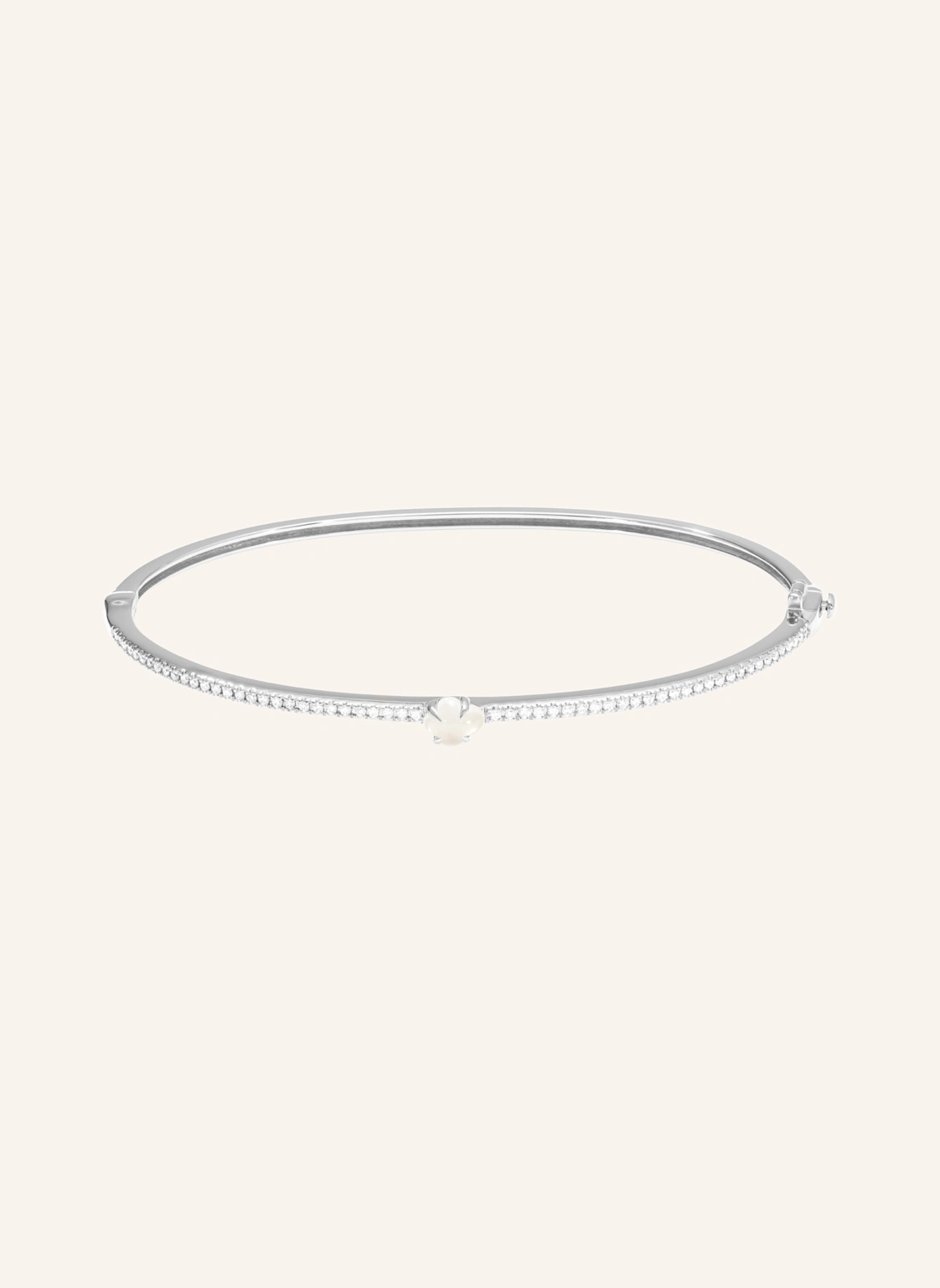 VIERI Armreif WOLKE MILCHQUARZ BRILLANT PAVÉ