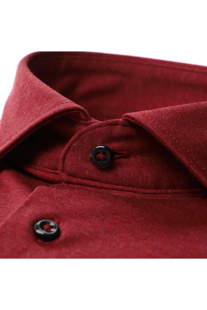 ETERNA 1863 Slim Fit Jerseyhemd chianti, Einfarbig