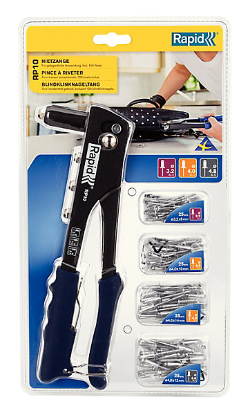 Kit pince à riveter Rapid RP10   100 rivets