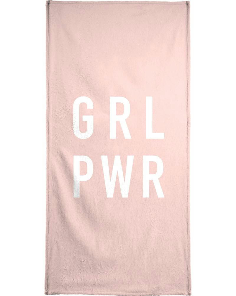 GRL - Serviette de bain en éponge-velours en blanc & noir 40x80