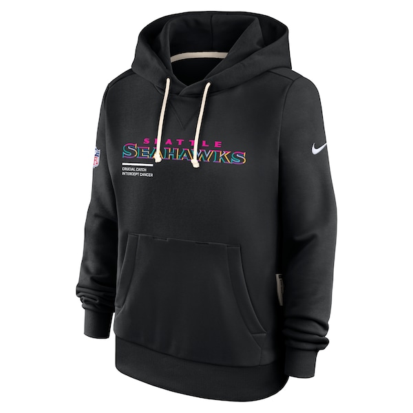Seattle Seahawks Nike Women's 2025 NFL Crucial Catch Sideline Standard Issue Dri-FIT Hoodie - Black