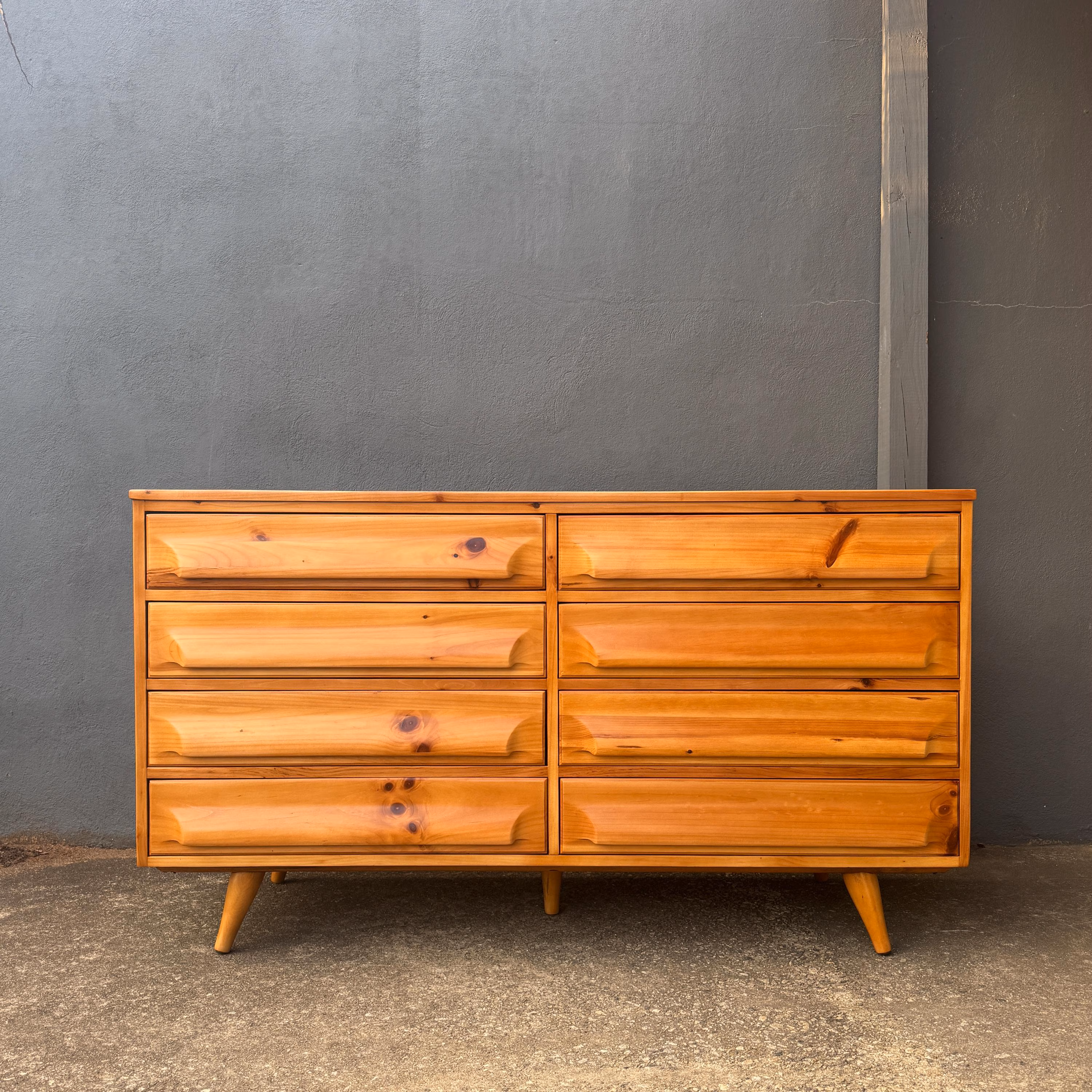 Mid Century Modern Franklin Shockey Solid Pine Dresser Newly Refinished! *READ FULL DESCRIPTION*
