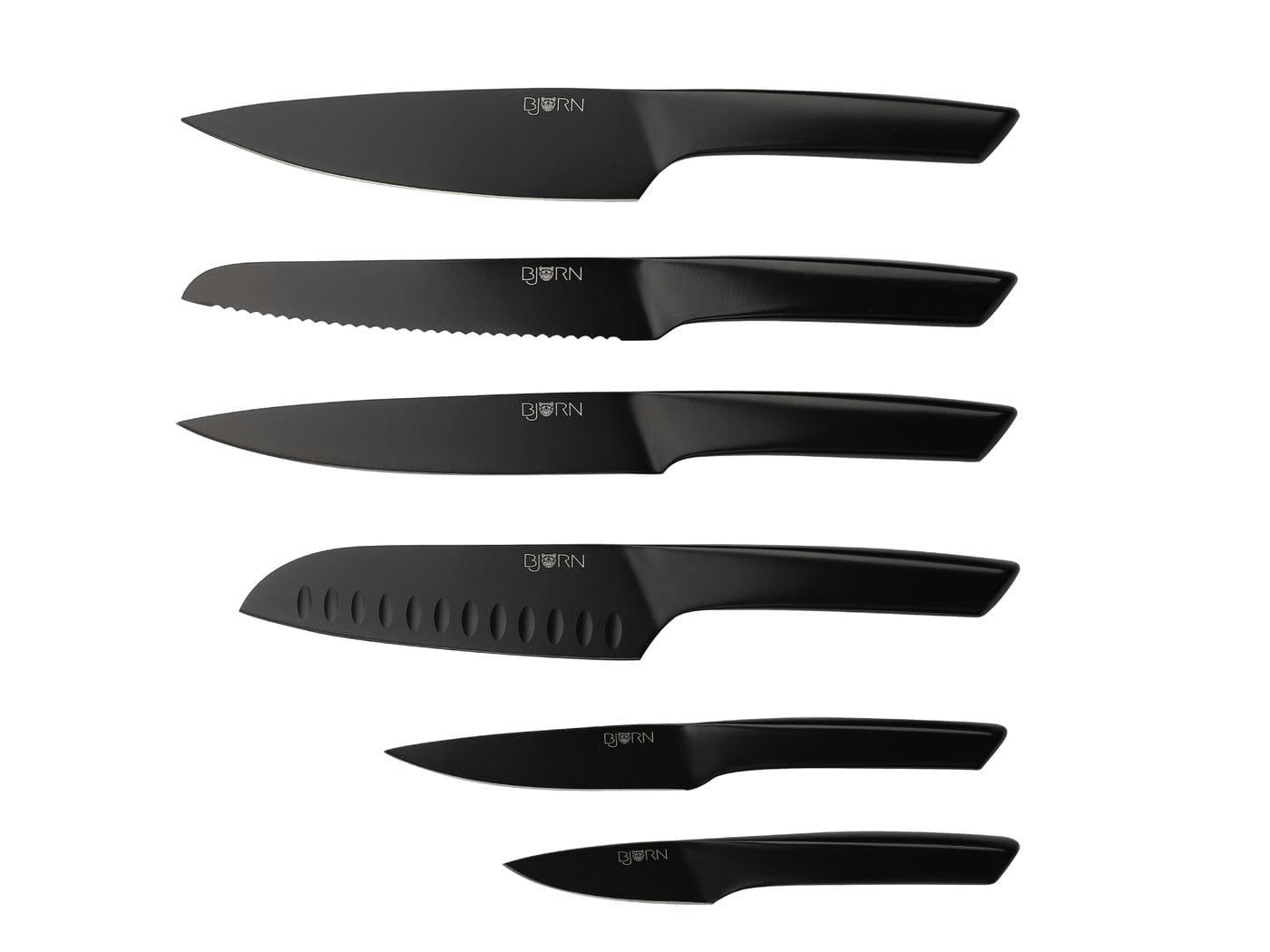NUDE - Lot de 6 couteaux en inox noir