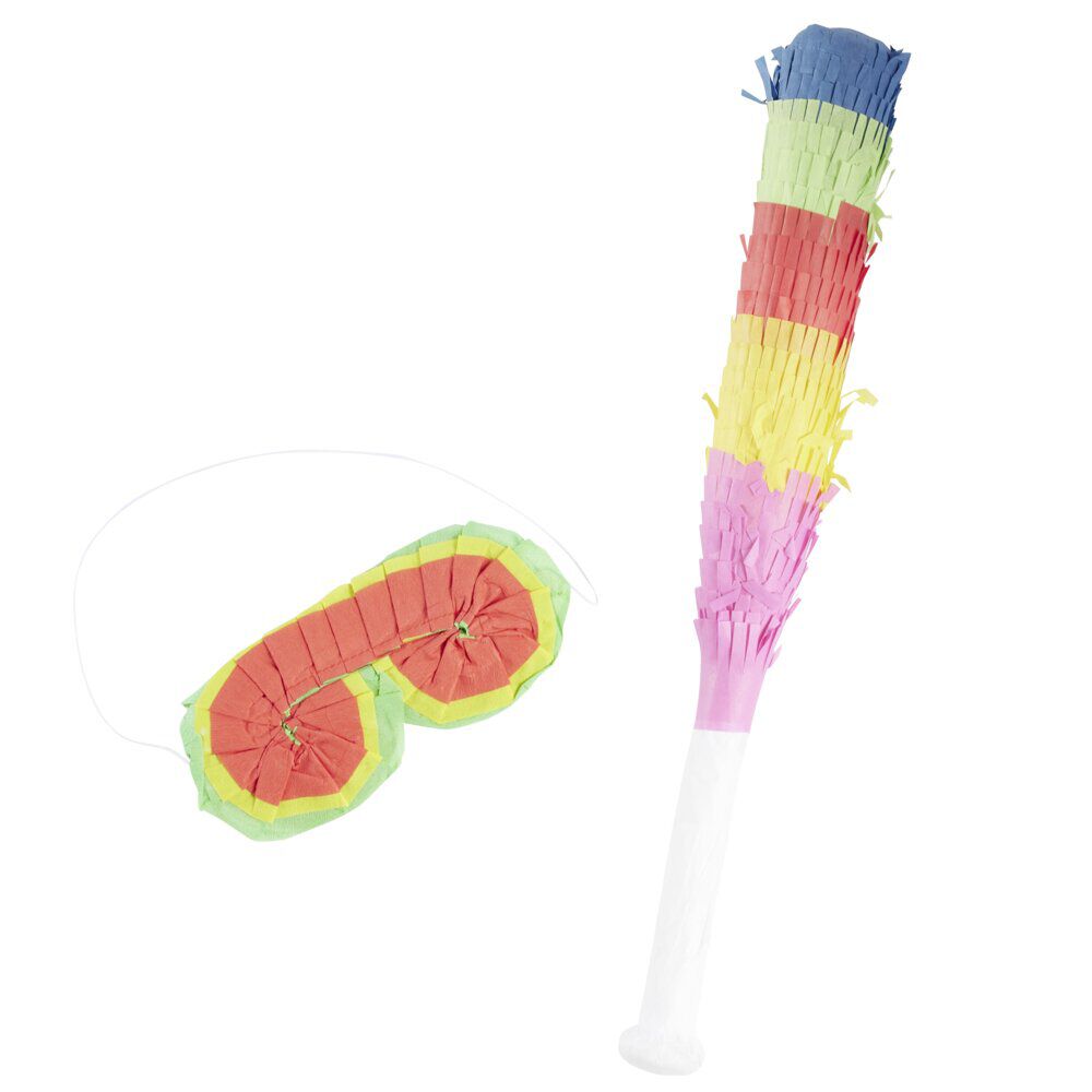 Kit pi&ntilde;ata avec bâton et masque