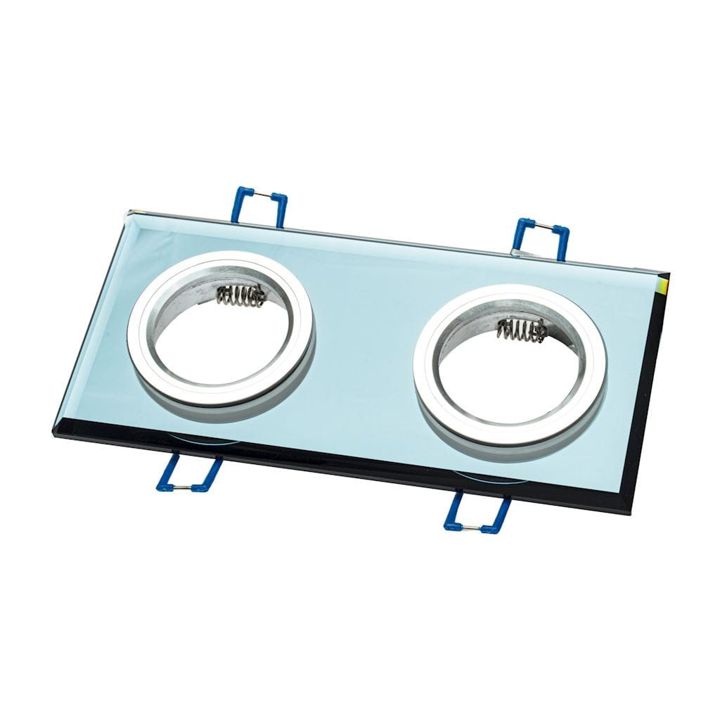 Oprawa wpuszczana prostokątna czarna KWADRATOWE 2xGU10x35W IP20 Eko-Light