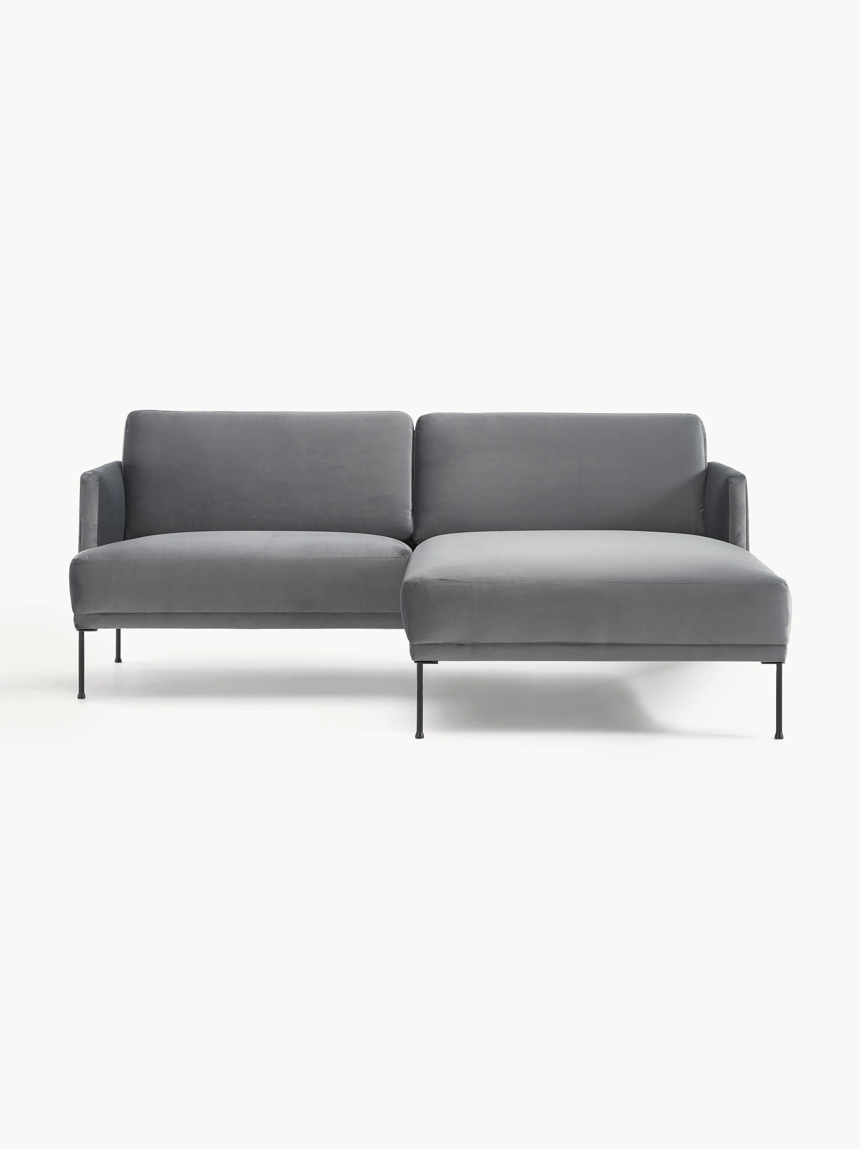 Kleines Samt-Ecksofa Fluente