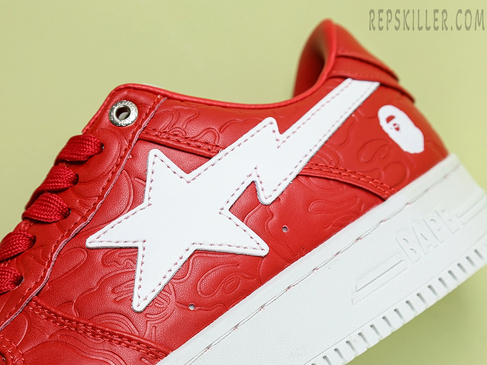 A BATHING APE BapeSta M1 Red Low Sneakers