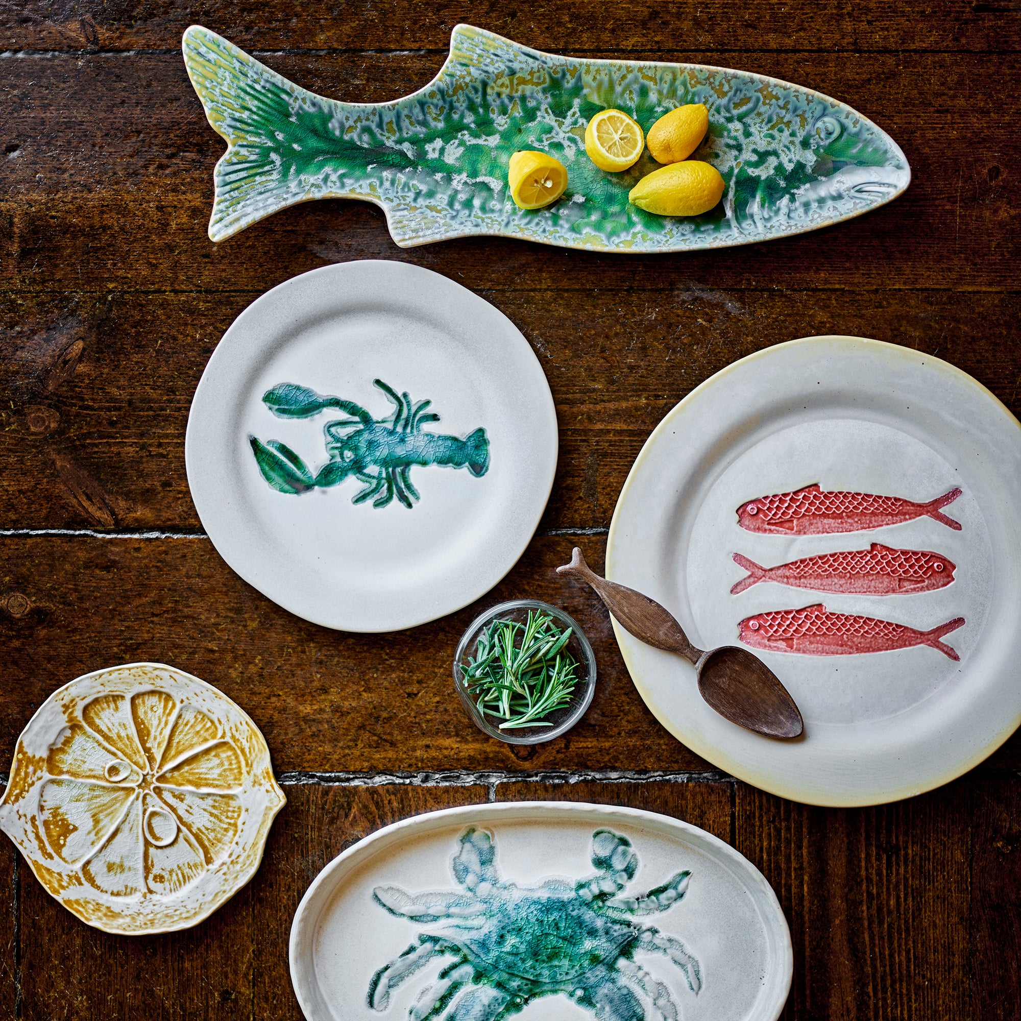 Bloomingville Hadden Dinerbord 4 st. - B 29 - Krab