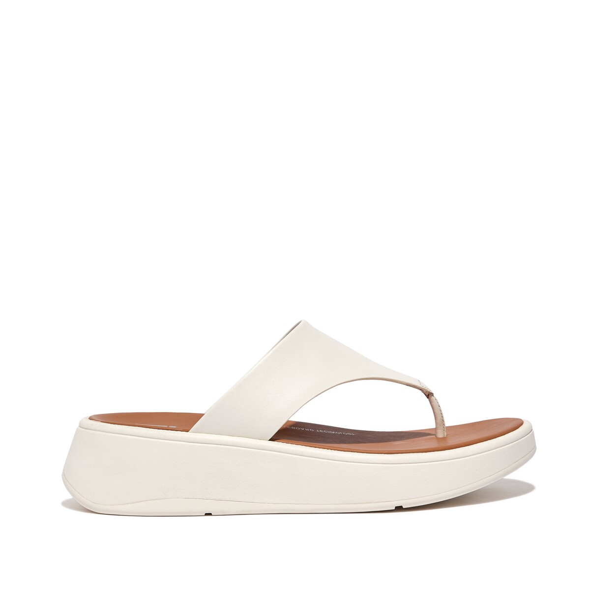 FitFlop - F-MODE LEATHER TOE-POST SANDALS - White