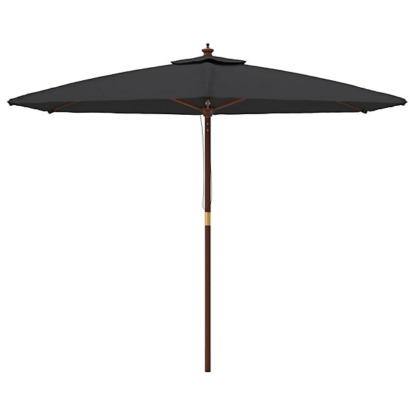 Parasol mobilier de jardin de jardin bois noir Helloshop26