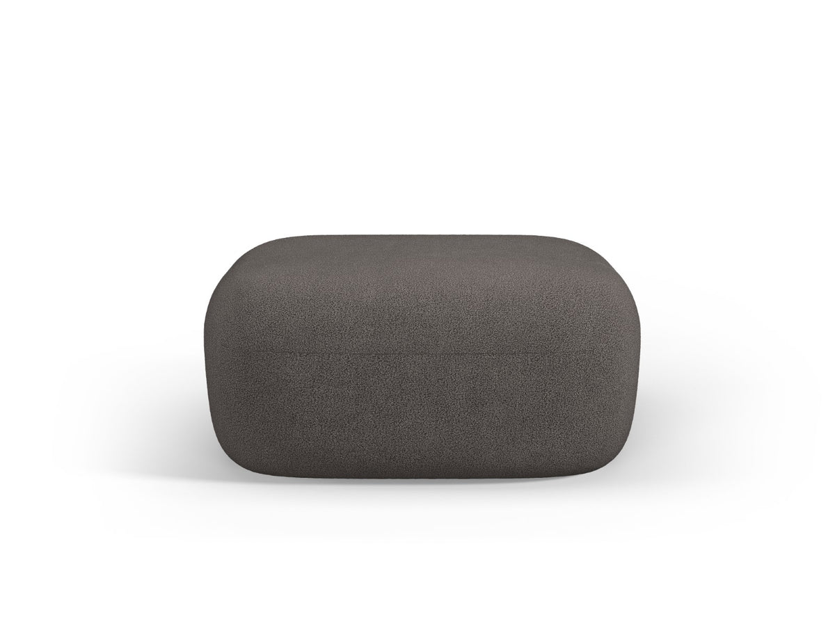 Micadoni Poef Jenny boucle, grijs - 88x90x40cm
