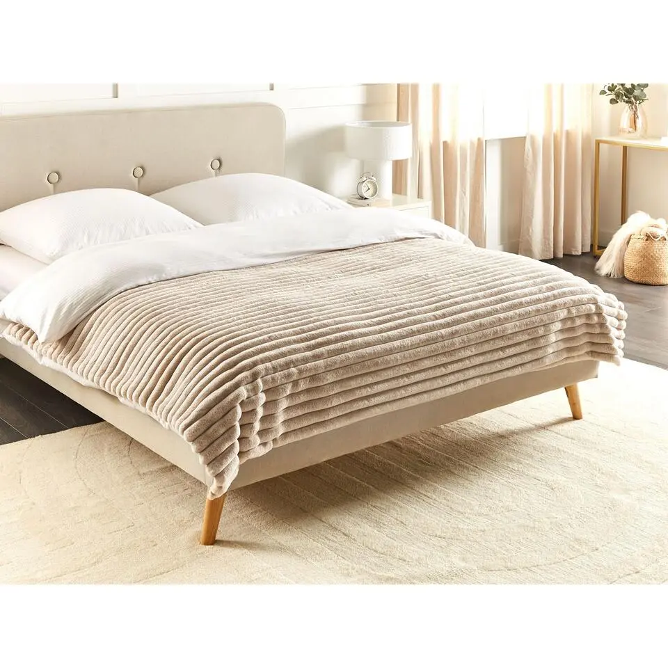 RAKYA - Bedsprei - Beige - 150 x 200 cm - Nepbont