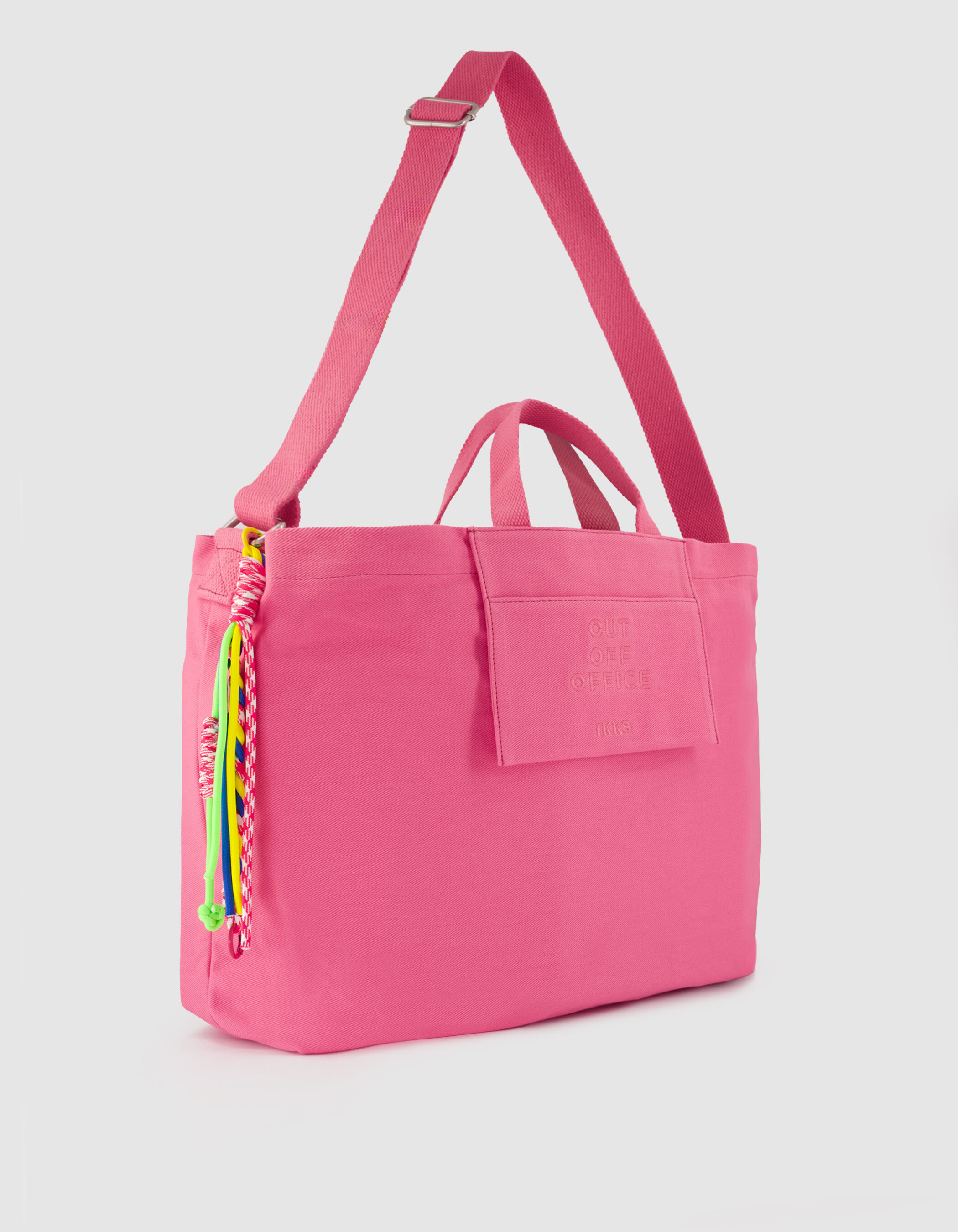 Sac totebag vert toile broderie Femme