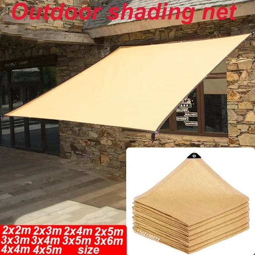 NNEOBA Sunshade Net UV Protection Garden Sail (Beige)