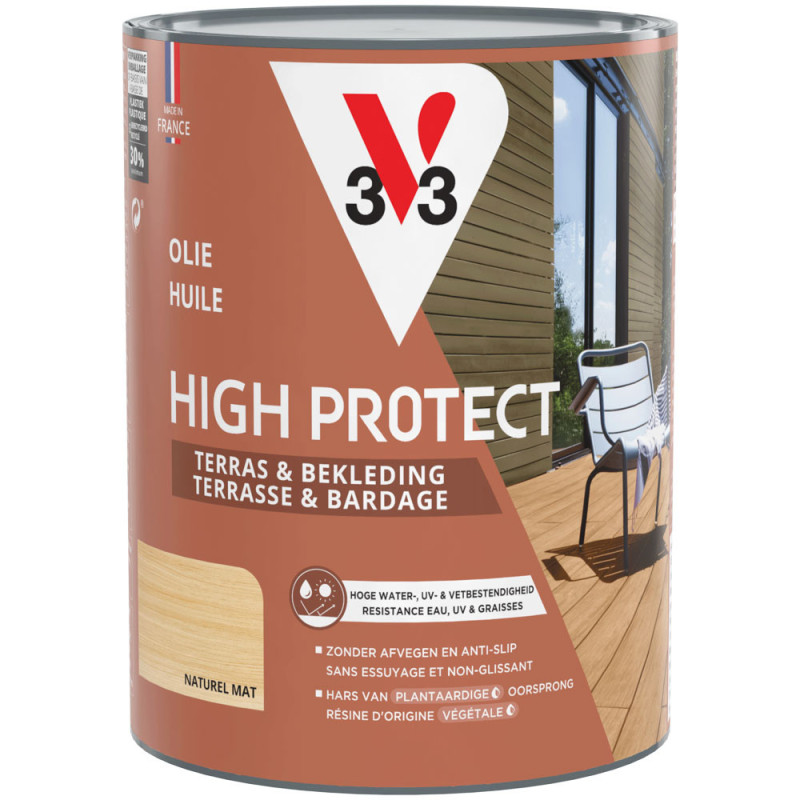 Huile pour bois de terrasse High Protect naturel 0,75 L V33