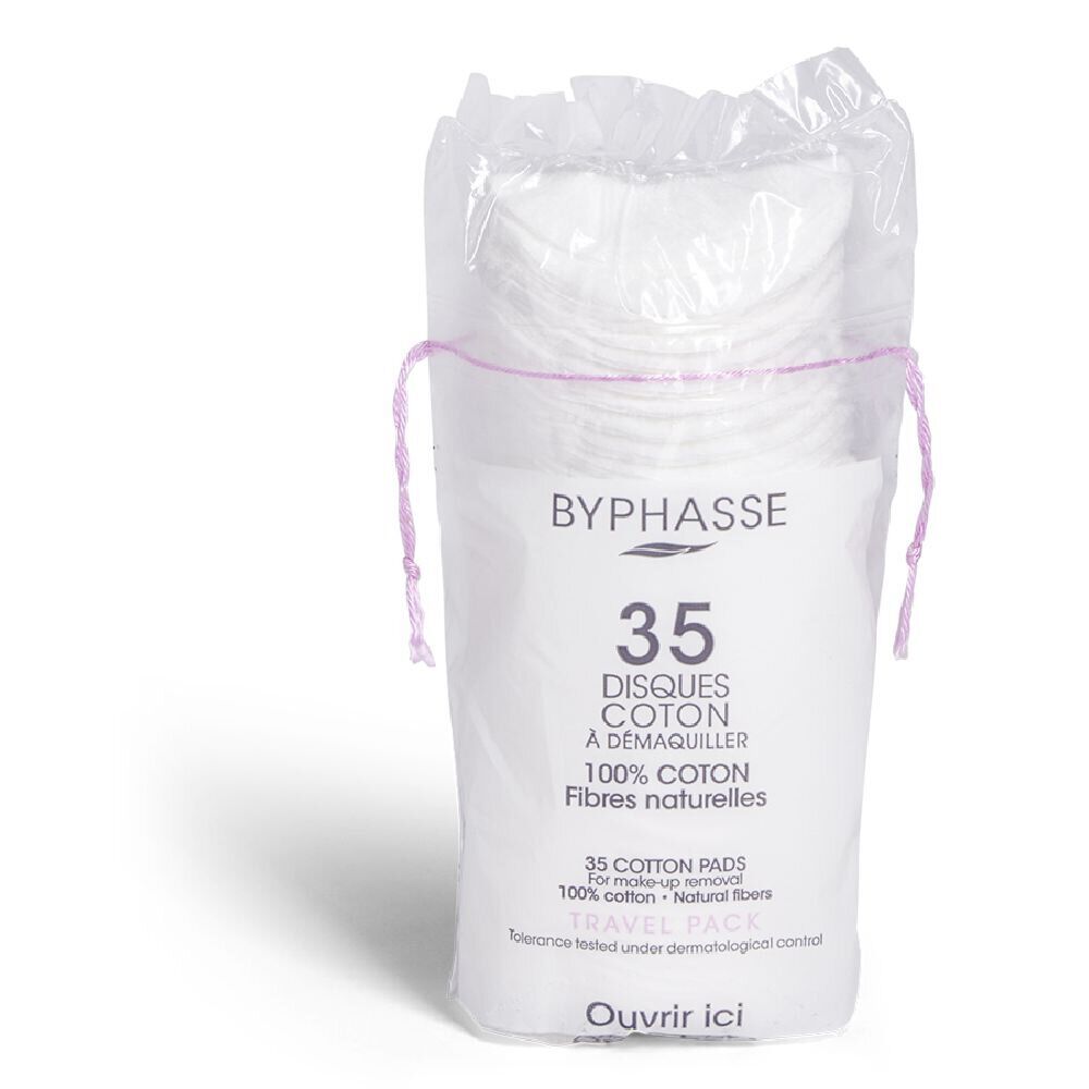 Sachet de 35 disques de coton à démaquiller Byphasse