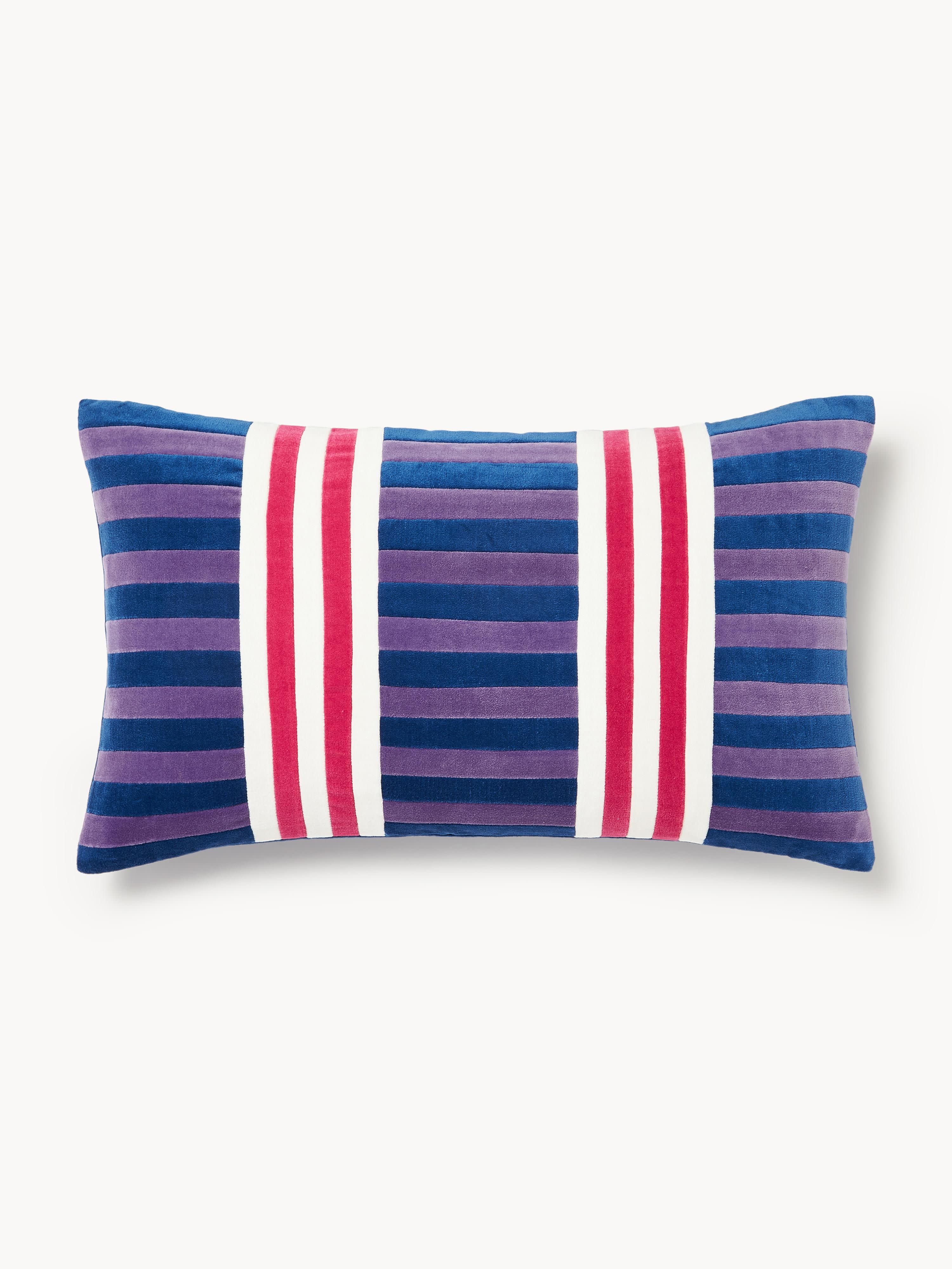 Patchwork-Kissenhülle Tete aus Samt