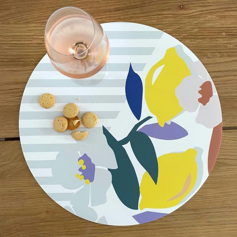 FRAICHEUR - Lot de 4 sets de table L 38xl 38cm Multicolore Rayures