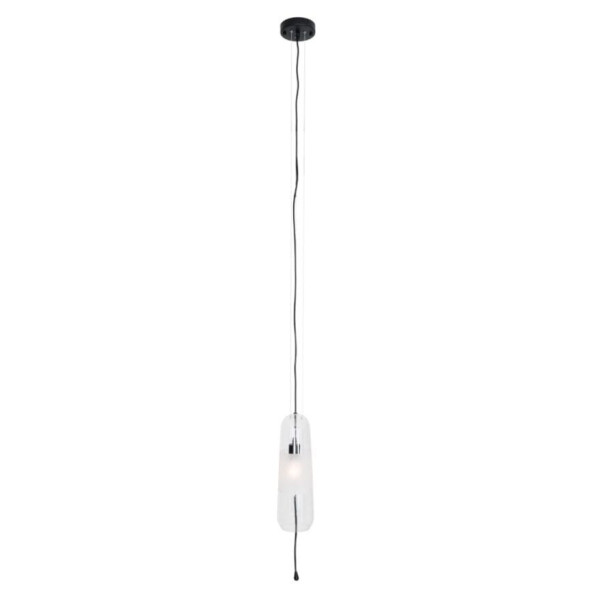 Lampa wisząca czarno-przezroczysta MAURI 1xE14x12W Maxlight