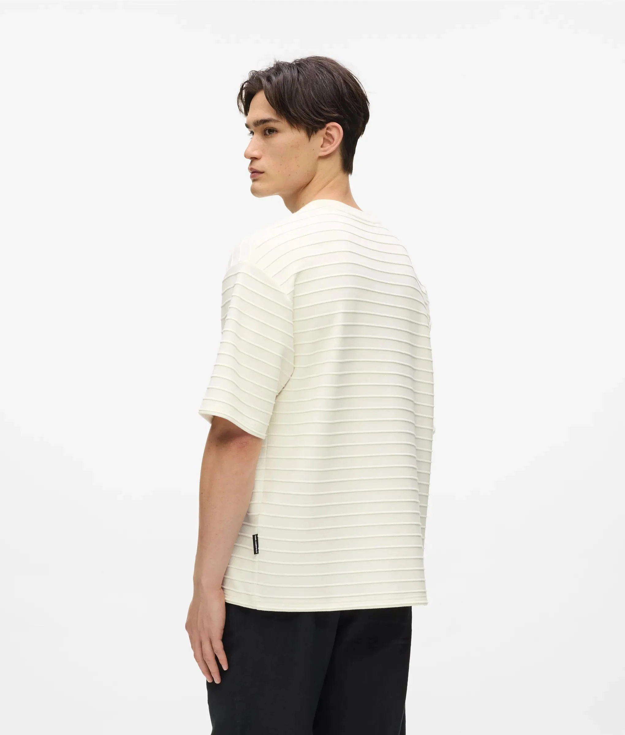 T-shirt à rayures texturées